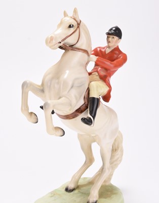 Lot 21 - A pair of Beswick Huntsmen on rearing horses, model 868