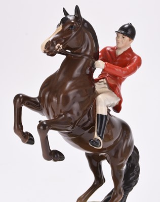 Lot 21 - A pair of Beswick Huntsmen on rearing horses, model 868