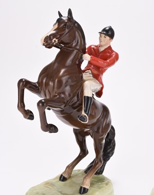 Lot 21 - A pair of Beswick Huntsmen on rearing horses, model 868