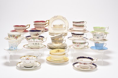 Lot 134 - A varied collection of Coalport teacups, coffee cups and saucers