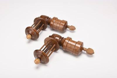 Lot 48 - A pair of treen wool winders, 19th century