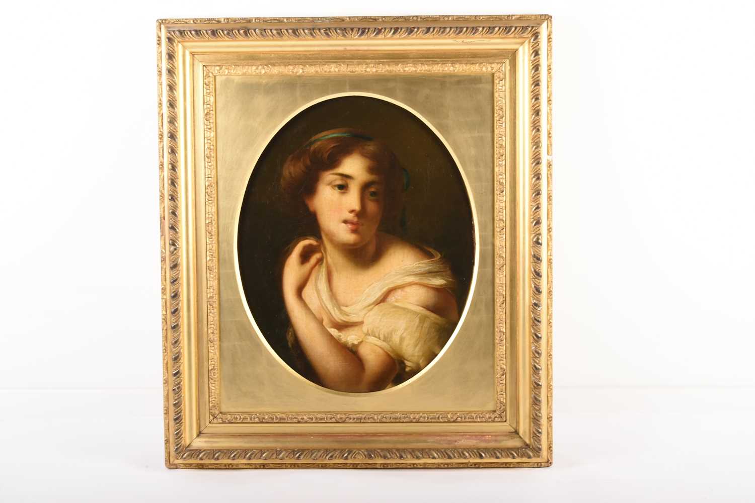 Lot 5 - Follower of Thomas Faed (1826-1900) Portrait of a Young Woman