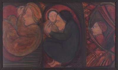 Lot 89 - Nalini Jayasunya (Sri Lankan 1927-2014) Two Paintings