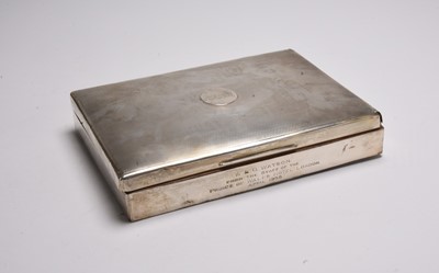 Lot 100 - A silver mounted cigar box