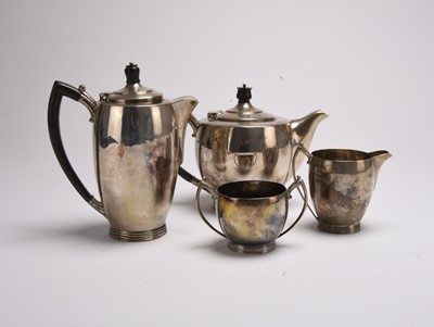 Lot 55 - A four piece silver tea service