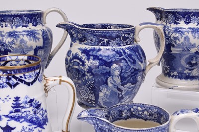 Lot 30 - Ceramics including Staffordshire and a teacup and saucer retailed by William Crapper, Swansea