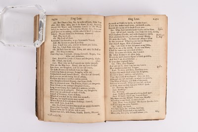 Lot 128 - SHAKESPEARE, William, Works. Volume the fifth. Jacob Tonson, 1709