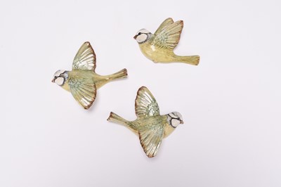Lot 55 - A set of three Beswick blue tit wall plaques
