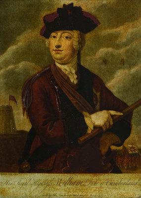 Lot 366 - Reverse Glass Print William, Duke of Cumberland