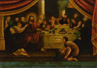 Lot 367 - Two Reverse Glass Paintings of Religious Subjects