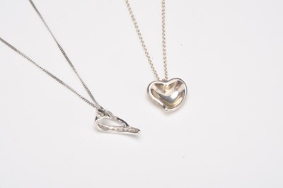 Lot 207 - Two heart shaped pendants