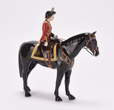 Lot 10 - Beswick Trooping the Colour model of HM Queen Elizabeth II on Burmese
