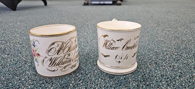 Lot 114 - A group of presentation mugs, 19th centry