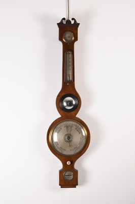 Lot 29 - A George III mahogany wheel barometer