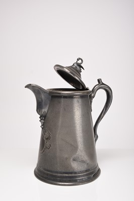 Lot 49 - A large pewter jug by Meridian & Co. for the Wenham Lake Ice Company