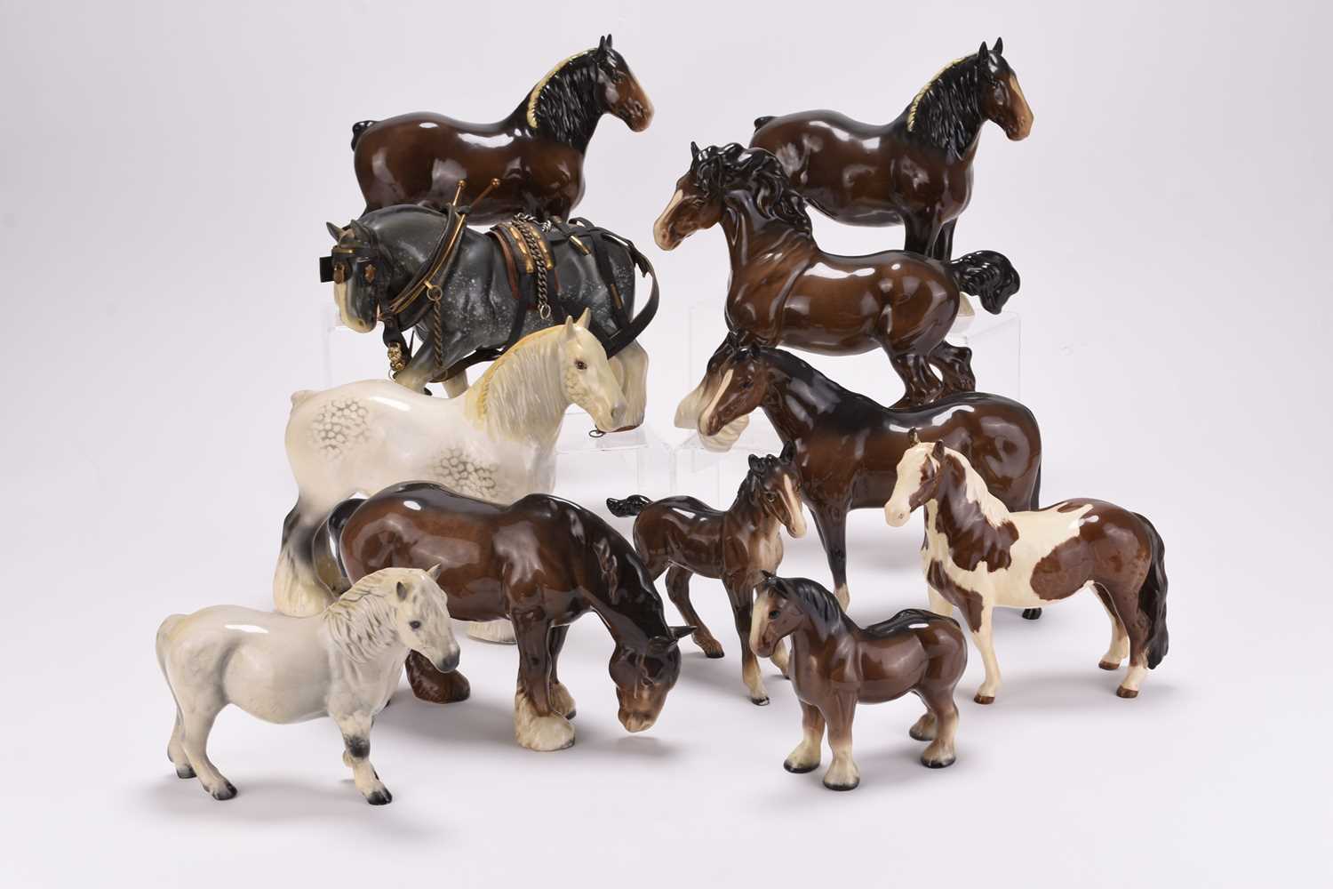 Lot 12 - A group of Beswick and other horses