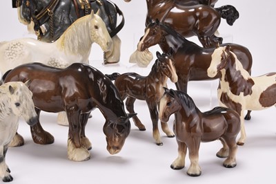 Lot 12 - A group of Beswick and other horses