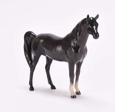 Lot 8 - A Beswick model of a black Arab Xayal horse, model 1265