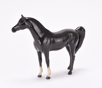 Lot 8 - A Beswick model of a black Arab Xayal horse, model 1265
