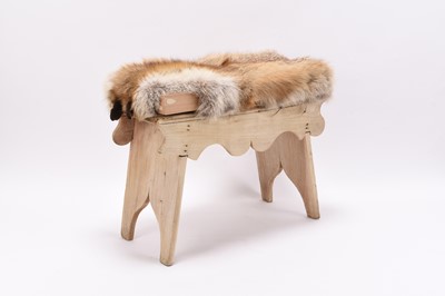 Lot 34 - Taxidermy: Two mounted fox furs (Vulpes vulpes)