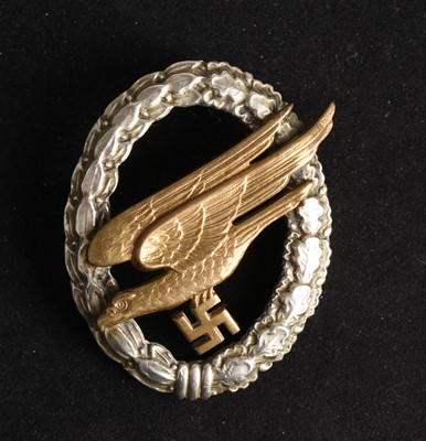 Lot 284 - German Third Reich Luftwaffe Paratroop's badge by Assman and Sohn