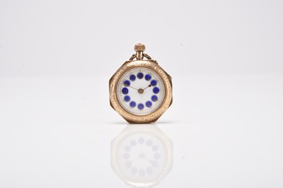 Lot 380 - A lady's 14ct open face pocket watch