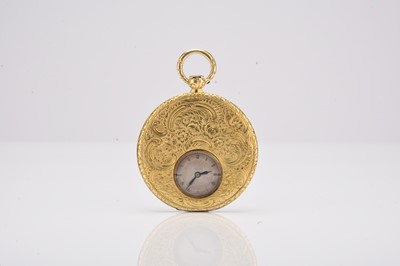 Lot 381 - Moricand & Degrange: An 18ct gold cylinder pocket watch, circa 1835