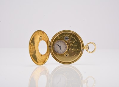 Lot 381 - Moricand & Degrange: An 18ct gold cylinder pocket watch, circa 1835