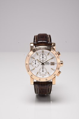 Lot 445 - Girard-Perregaux: A gentleman's 18ct gold chronograph watch