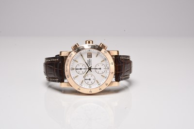 Lot 445 - Girard-Perregaux: A gentleman's 18ct gold chronograph watch
