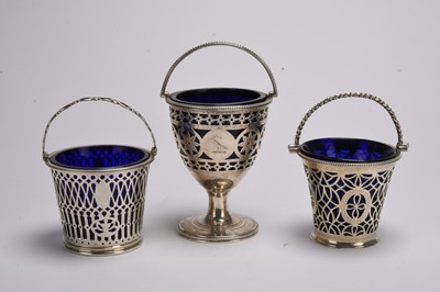Lot 15 - A collection of three George III silver baskets