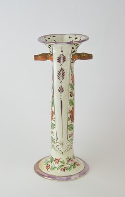 Lot 98 - An English pearlware puzzle jug, probably Leeds, circa 1800