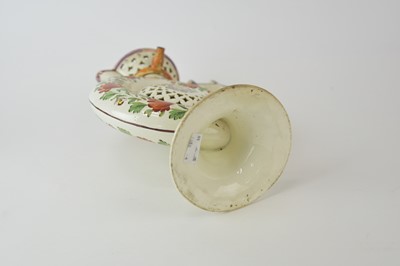Lot 98 - An English pearlware puzzle jug, probably Leeds, circa 1800