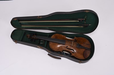 Lot 263 - A German viola with case and two bows