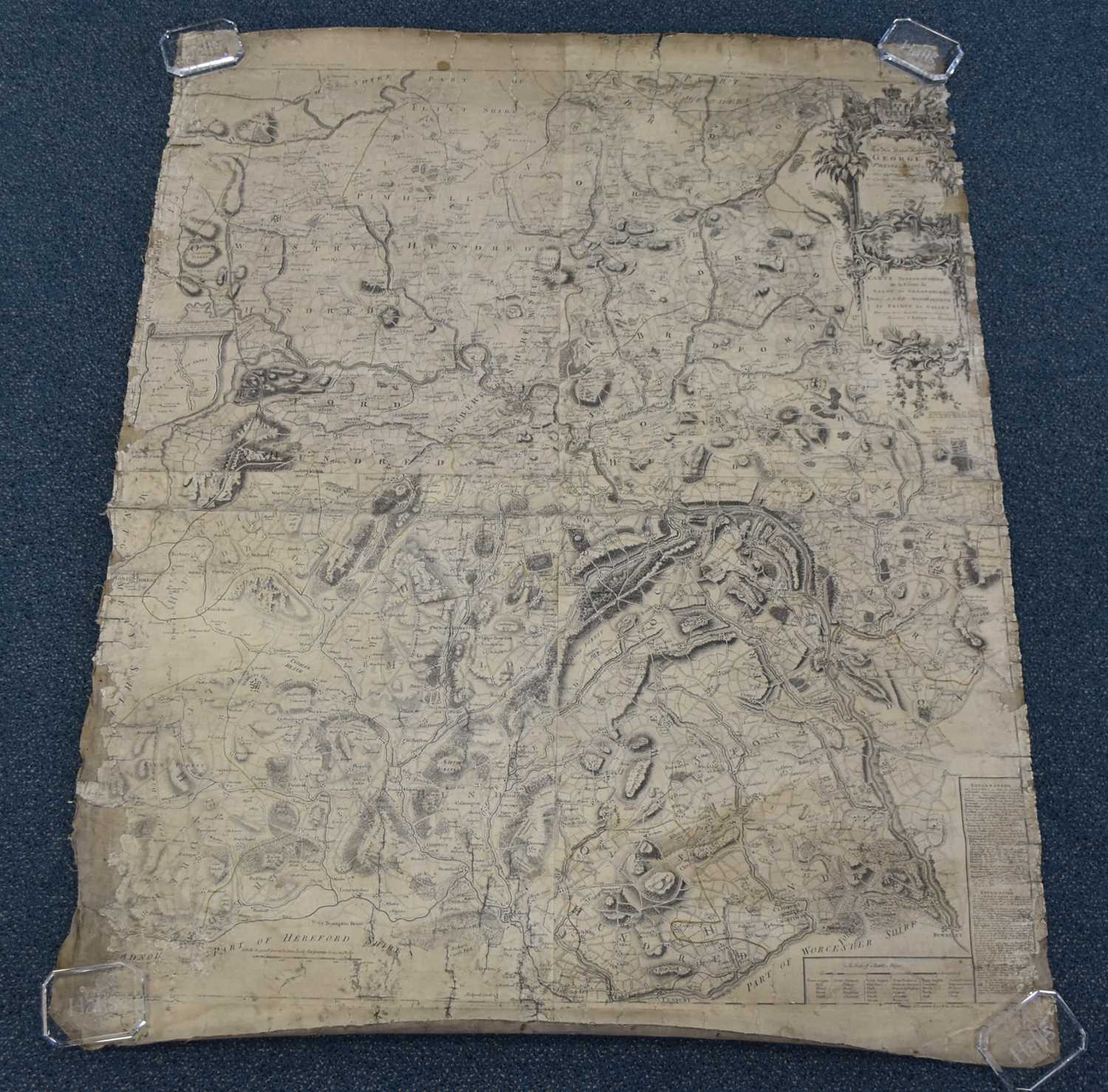 Lot 109 - ROCQUE, John, Large scale map of Shropshire