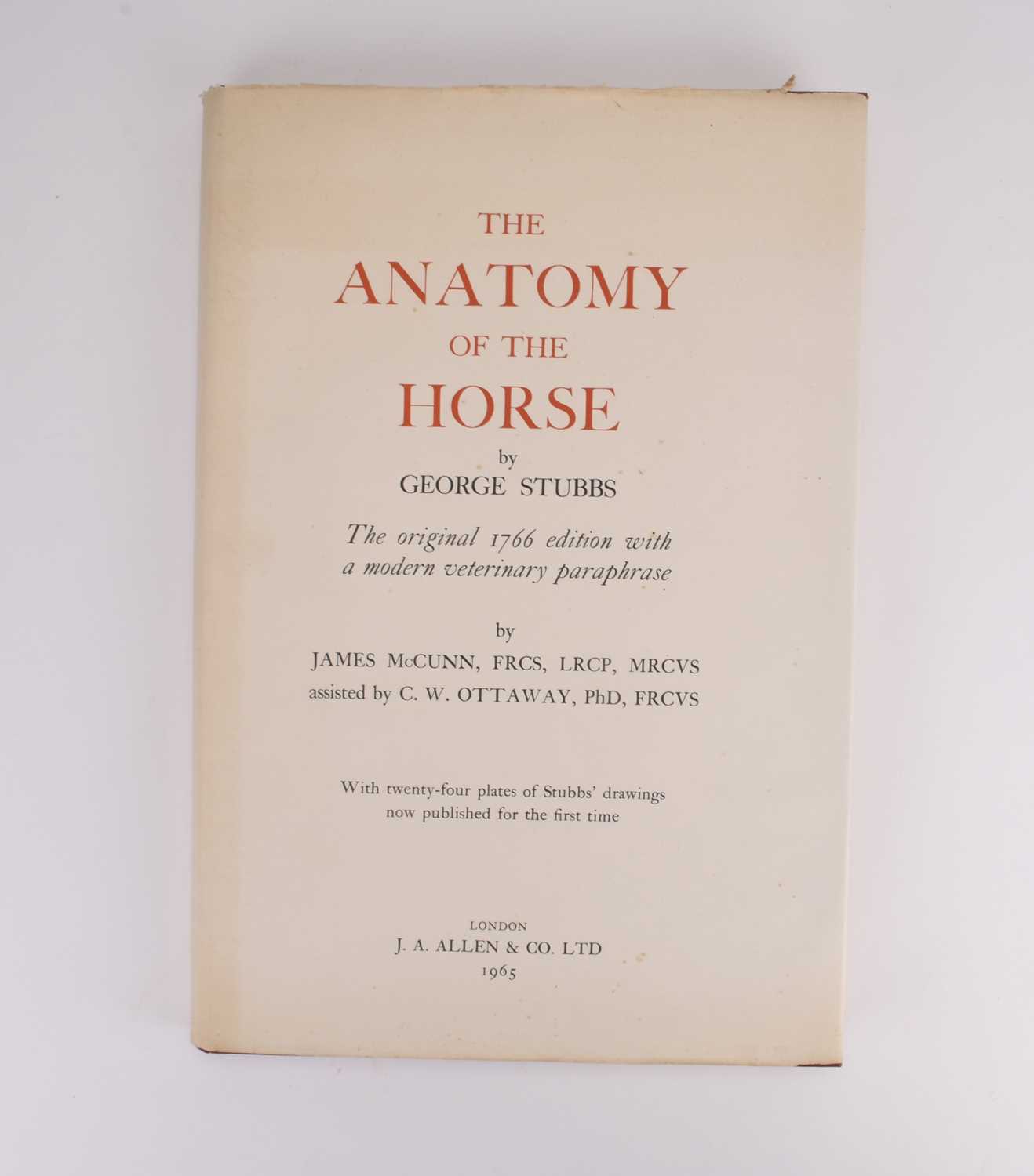 Lot 129 - STUBBS, George, The Anatomy of the Horse. J A Allen & Co 1965