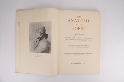 Lot 129 - STUBBS, George, The Anatomy of the Horse. J A Allen & Co 1965