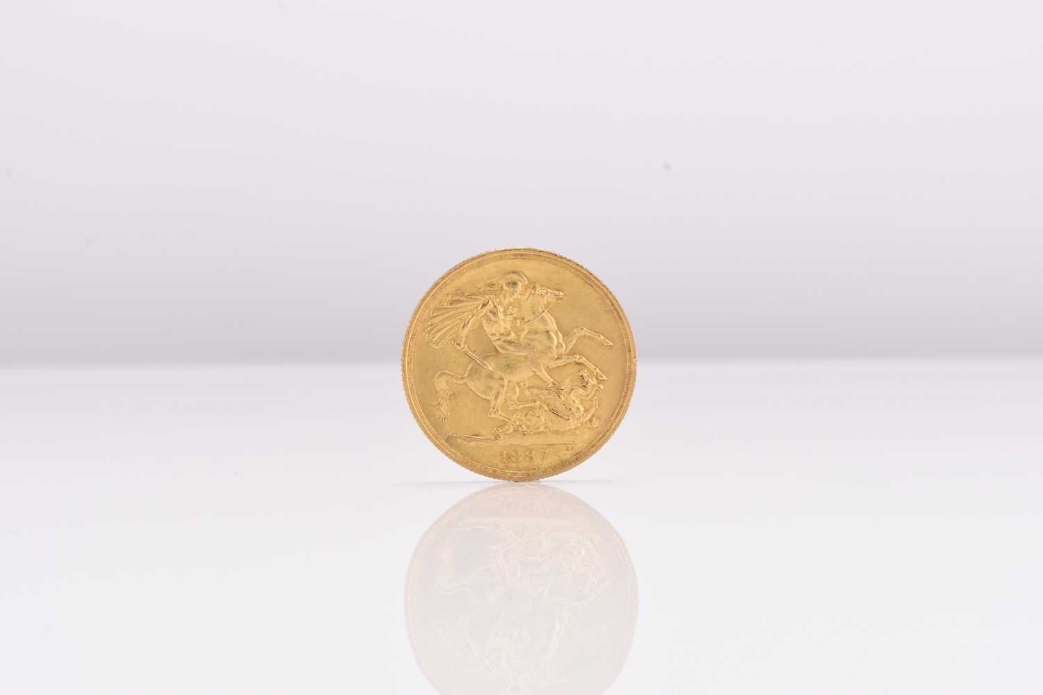 Lot 299 - Victoria Jubilee Head two pounds dated 1887, St. George and Dragon reverse