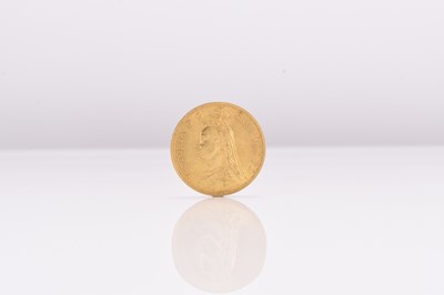 Lot 299 - Victoria Jubilee Head two pounds dated 1887, St. George and Dragon reverse