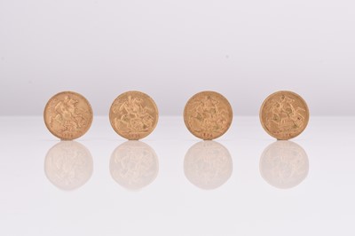 Lot 302 - Four Edward VII sovereigns, dated 1903, 1904, 1910 and 1903 (P) Perth Mint