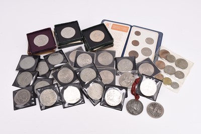 Lot 325 - Two coin collection books and other coinage