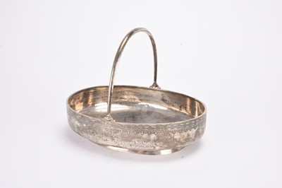 Lot 83 - A Russian silver oval basket