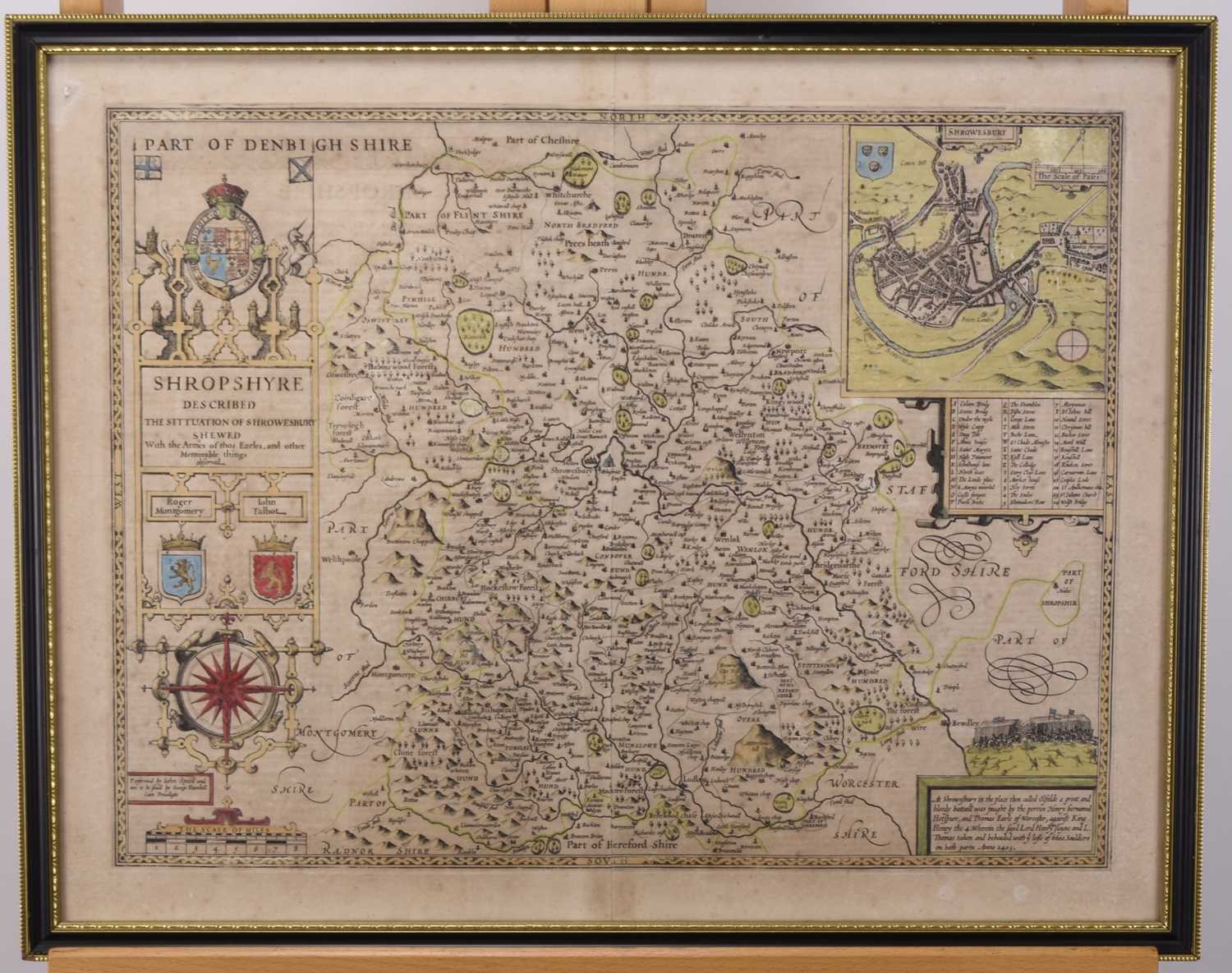 Lot 105 - SPEED, John, map of Shropshire, sold by George Humbell