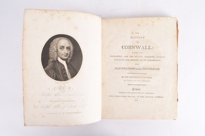 Lot 113 - BRITTON, J & BRAYLEY, EW, Devonshire & Cornwall Illustrated with POLWHELE, Richard, The History of Cornwall in respect to its population (2)