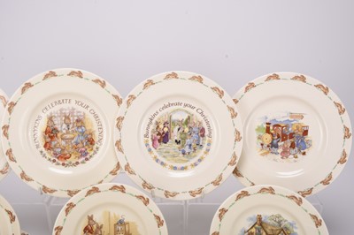 Lot 10 - A large collection of Peter Rabbit and Bunnykins ceramics, with related poster and toy