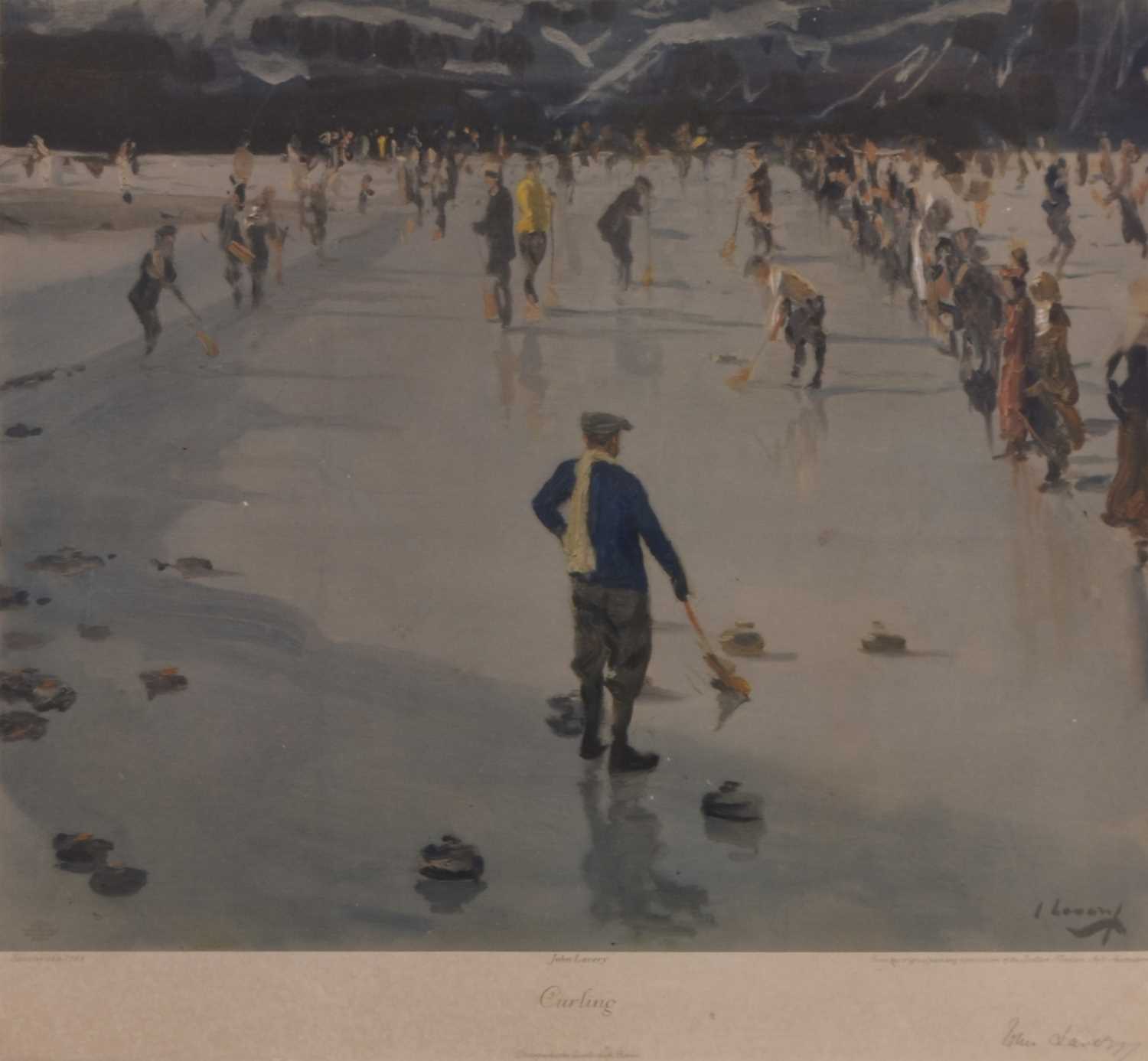 Lot 1 - John Lavery (1856-1941) Curling