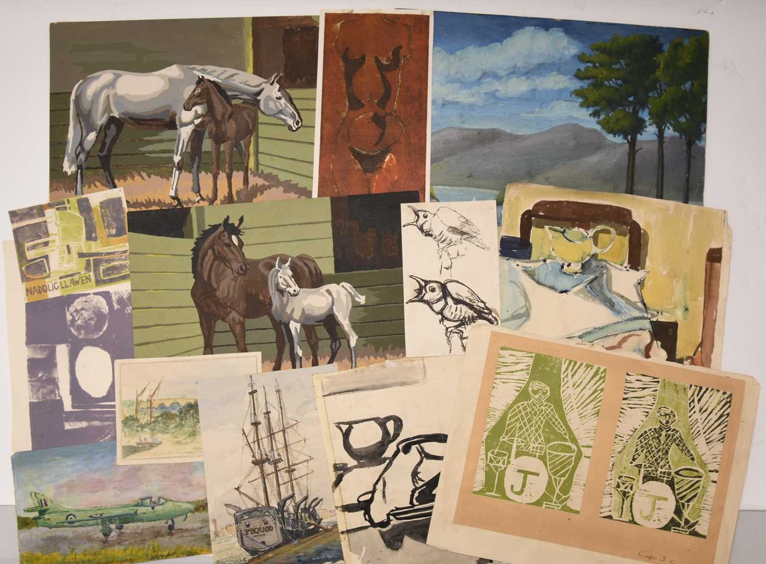 Lot 106 - Islwyn Watkins (1938-2019) Portfolio of Watercolours, Drawings and Prints