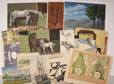 Lot 106 - Islwyn Watkins (1938-2019) Portfolio of Watercolours, Drawings and Prints