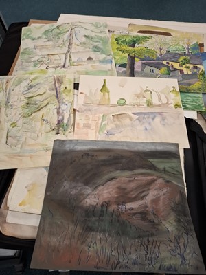 Lot 106 - Islwyn Watkins (1938-2019) Portfolio of Watercolours, Drawings and Prints