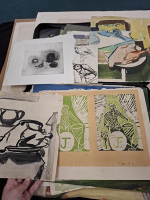 Lot 106 - Islwyn Watkins (1938-2019) Portfolio of Watercolours, Drawings and Prints